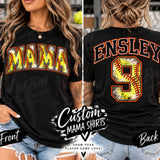 Softball Mama Varsity Letters – Personalized Name & Number Shirt
