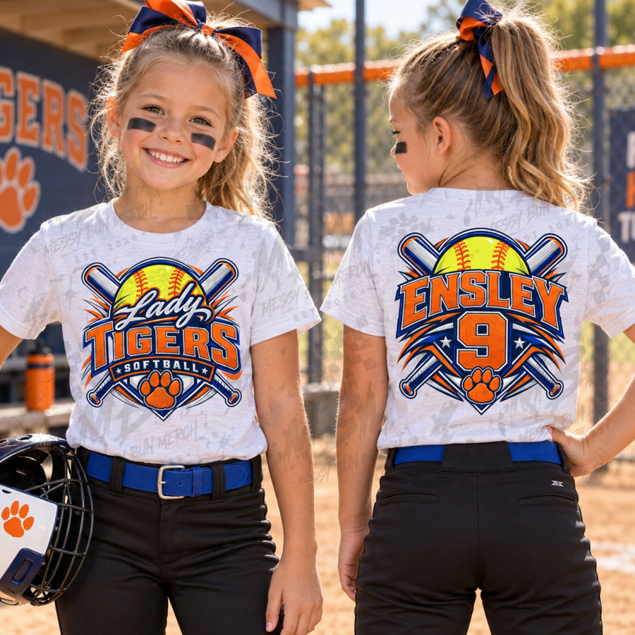Lady Tigers Softball Youth Graphic T-Shirt