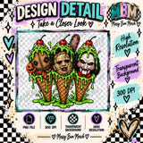 Horror Guys Ice Cream - Twisted Trio Digital PNG