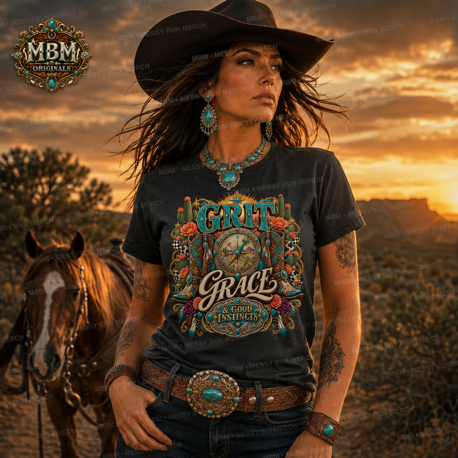 Grit Grace & Good Instincts – Western Graphic Tee
