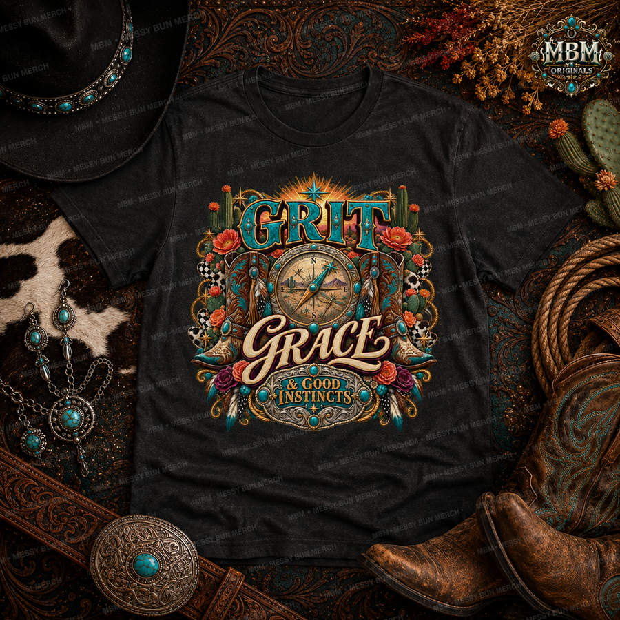 Grit Grace & Good Instincts – Western Graphic Tee