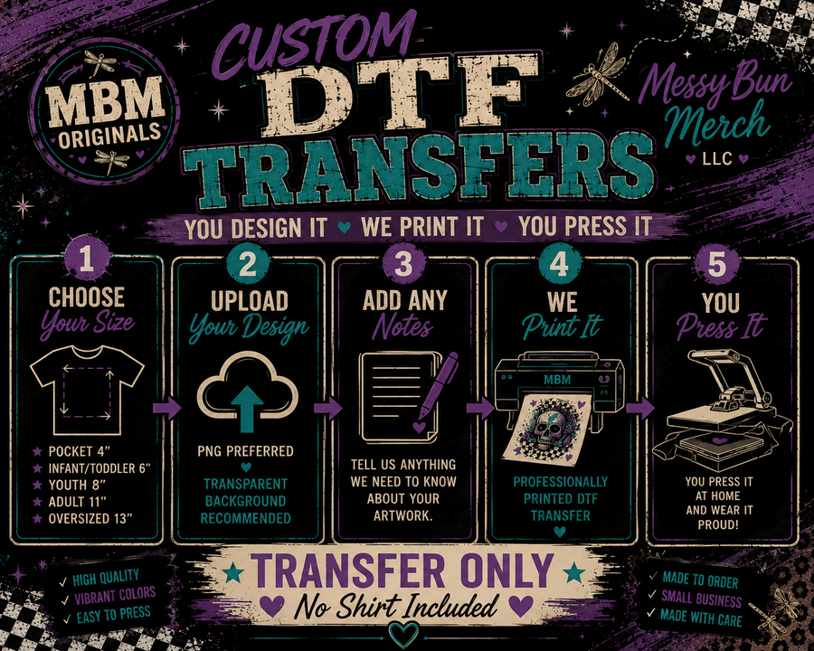Custom DTF Transfer – Upload Your Own Design