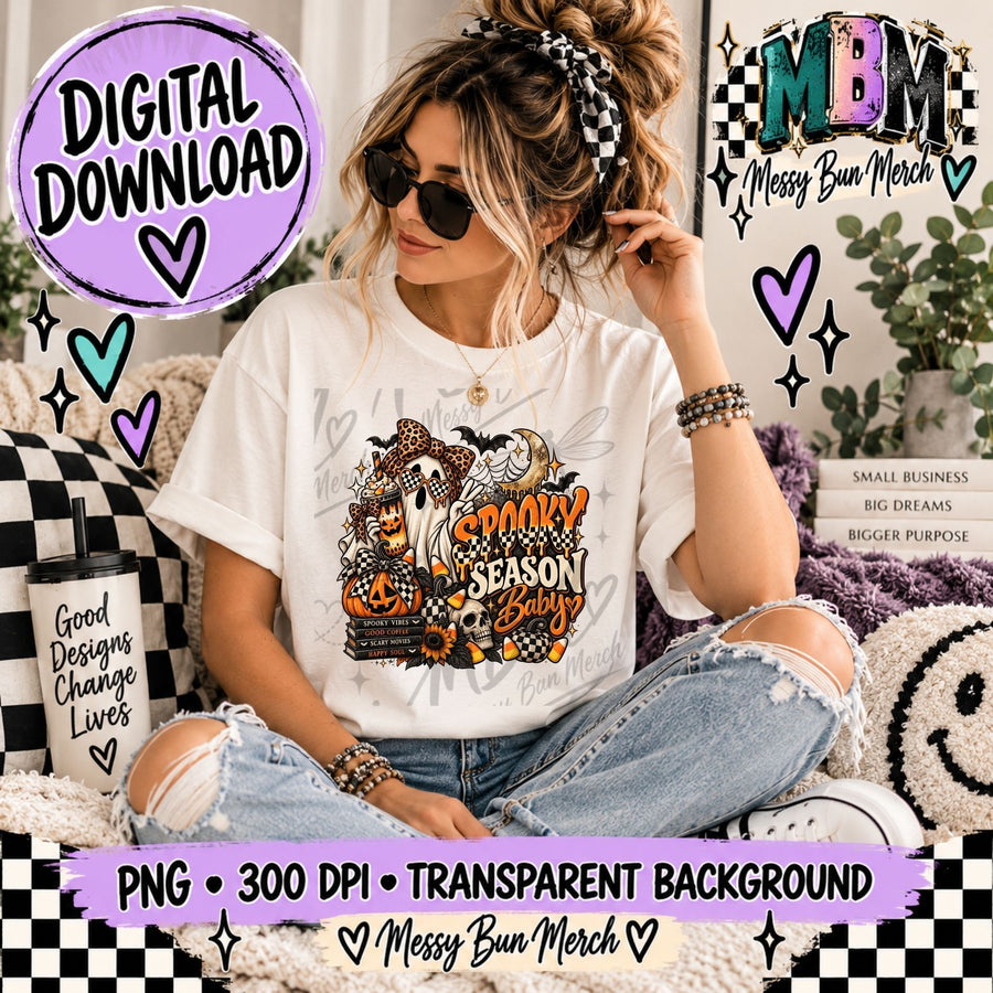 Spooky Season Baby Digital PNG