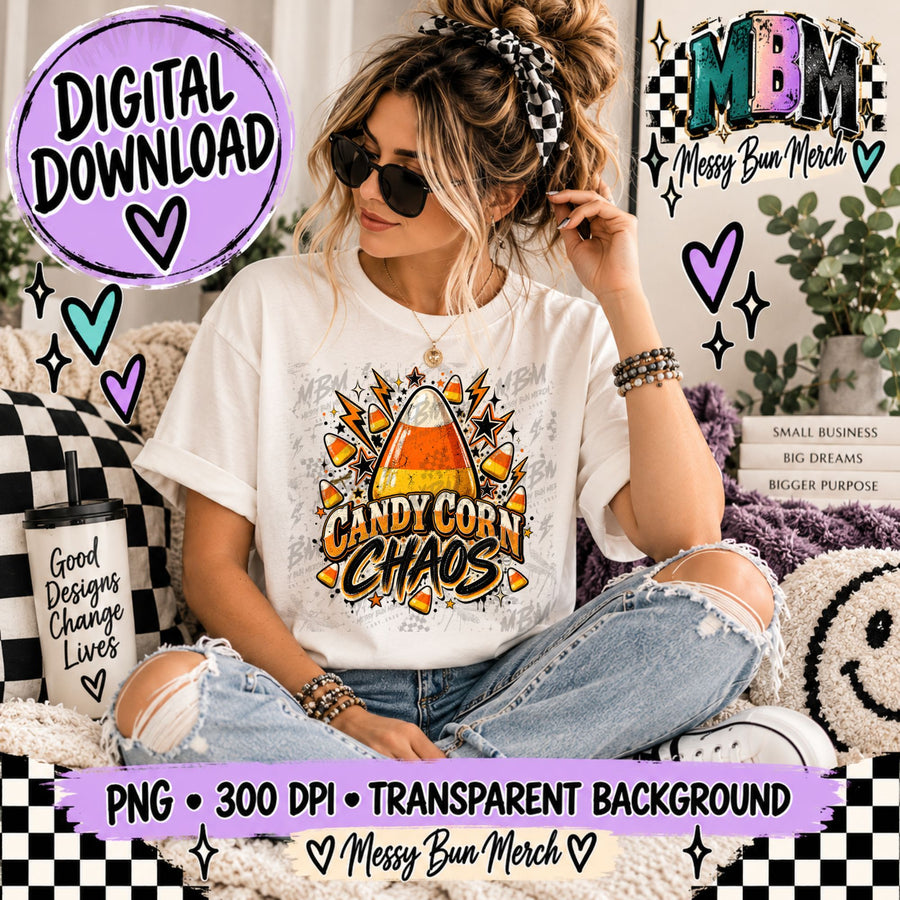 Candy Corn Chaos Digital PNG