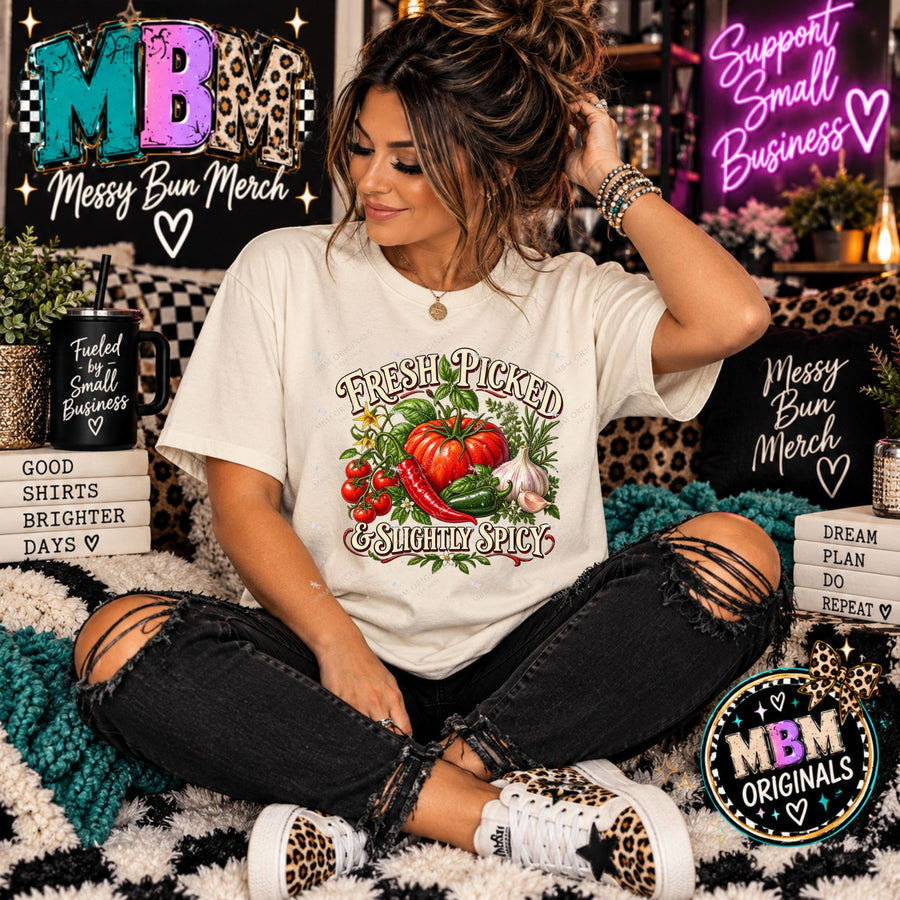 Fresh Picked and Slightly Spicy Garden Graphic T-Shirt