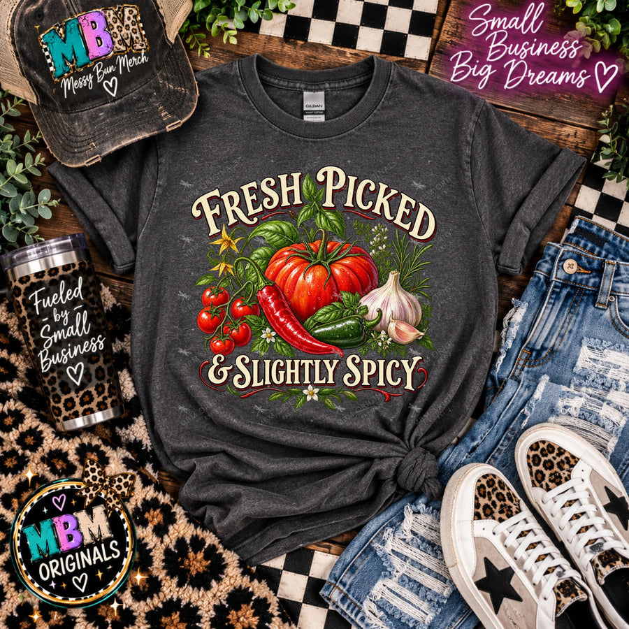 Fresh Picked and Slightly Spicy Garden Graphic T-Shirt