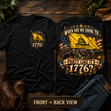 Party Like It’s 1776 Patriotic Graphic Tee | Front & Back Shirt