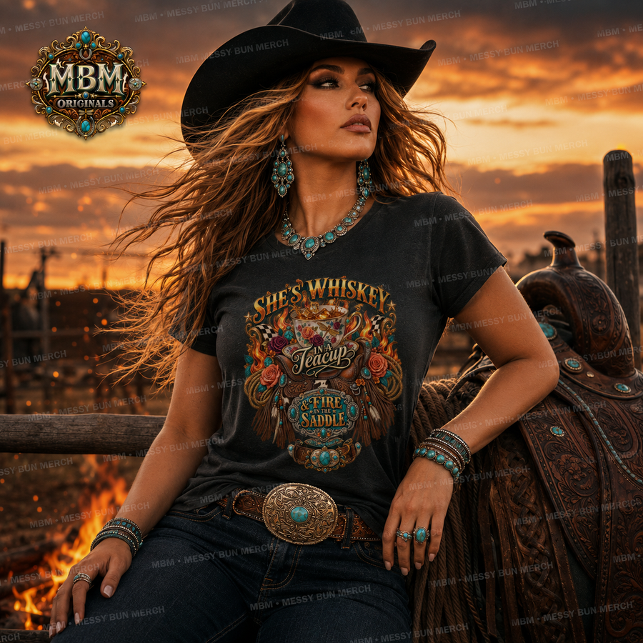 She’s Whiskey in a Teacup – Western Graphic Tee