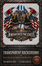 Firefighter 9/11 Memorial PNG | Answered the Call Design | First Responder Tribute | 25th Anniversary