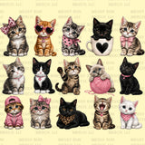 Cat Clipart Bundle | 50+ Kitten PNG Designs (Digital Download)