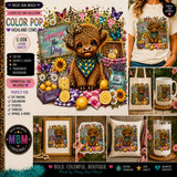 Highland Cow PNG Bundle, 10 Colorful Designs, Clover's Adventures Collection (Digital Download)