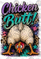 Funny Chicken PNG Bundle | Chicken Butt & Guess What | Farmhouse Sublimation Design