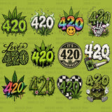 420 Clip Art Bundle PNG | Cannabis Clipart | Weed Sublimation Designs | Marijuana PNG | Stoner Graphics | Commercial Use