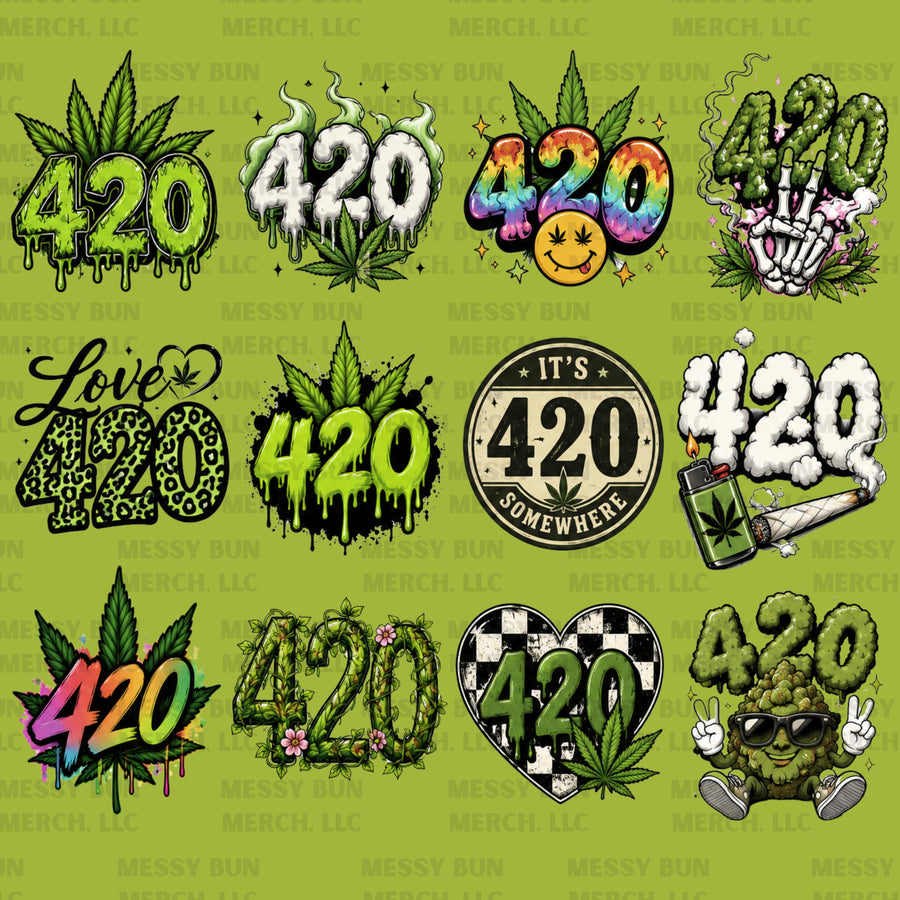 420 Clip Art Bundle PNG | Cannabis Clipart | Weed Sublimation Designs | Marijuana PNG | Stoner Graphics | Commercial Use