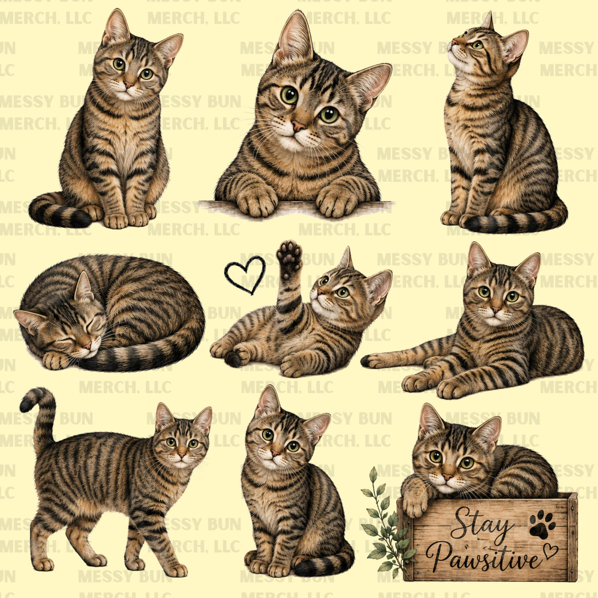 Cat Clipart Bundle | 50+ Kitten PNG Designs (Digital Download)