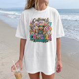 Caffeine Cowgirl Energy PNG, Highland Cow Western Shirt Design, Coffee Lover Sublimation Graphic