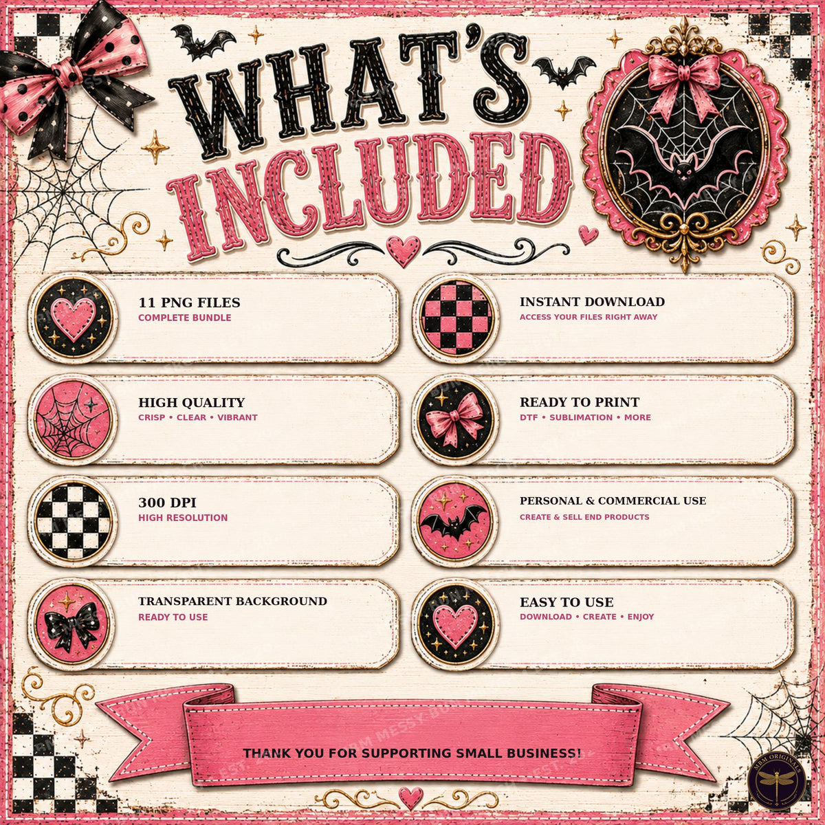 Pretty Wicked Pink Halloween PNG Bundle, 11 Spooky Boutique Designs for DTF and Sublimation