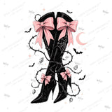 Pretty Wicked Pink Halloween PNG Bundle, 11 Spooky Boutique Designs for DTF and Sublimation