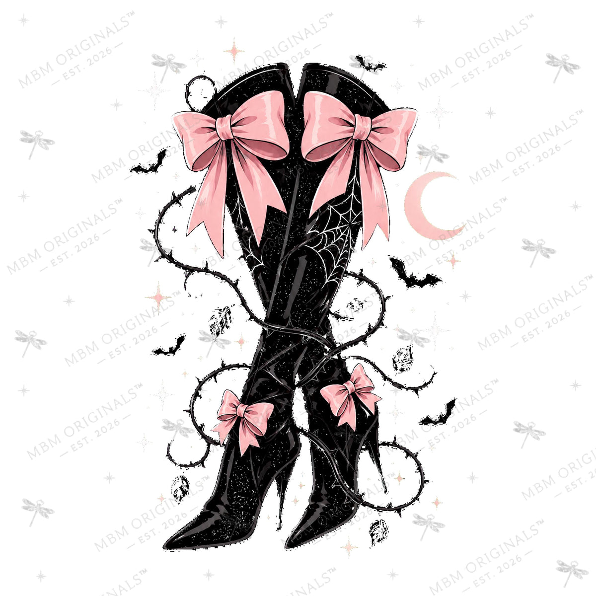 Pretty Wicked Pink Halloween PNG Bundle, 11 Spooky Boutique Designs for DTF and Sublimation