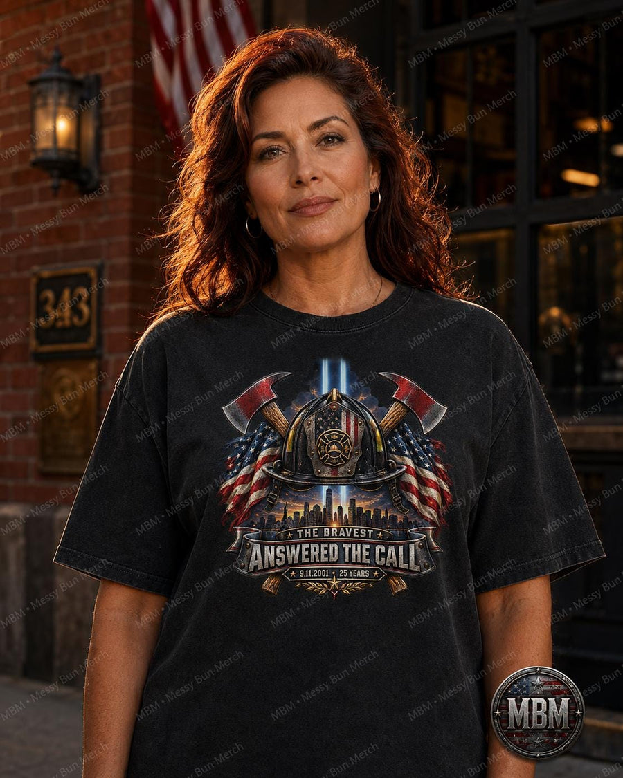 Firefighter 9/11 Memorial PNG | Answered Call Design (Digital Download)