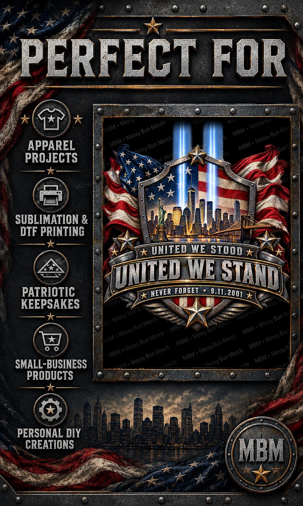 9/11 Memorial PNG | NYC Skyline Tribute, Statue of Liberty (Digital Download)