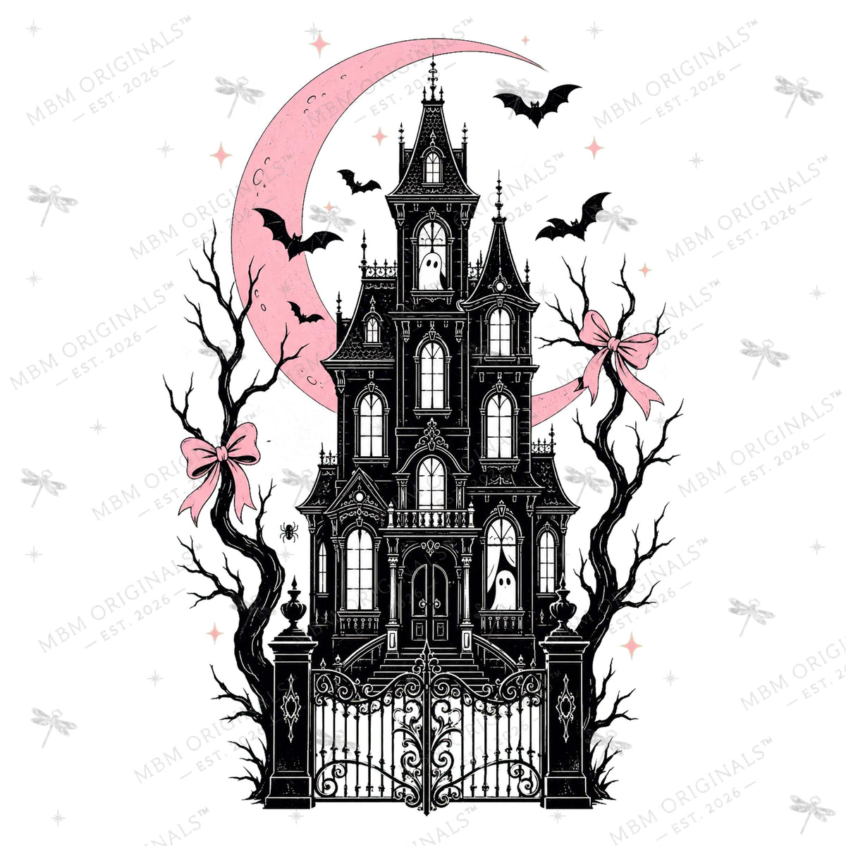 Pretty Wicked Pink Halloween PNG Bundle, 11 Spooky Boutique Designs for DTF and Sublimation