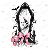 Pretty Wicked Pink Halloween PNG Bundle, 11 Spooky Boutique Designs for DTF and Sublimation