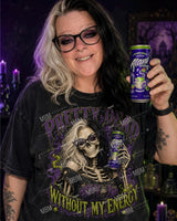 Skeleton Girl Energy Drink PNG, Gothic Glam Design (Digital Download)