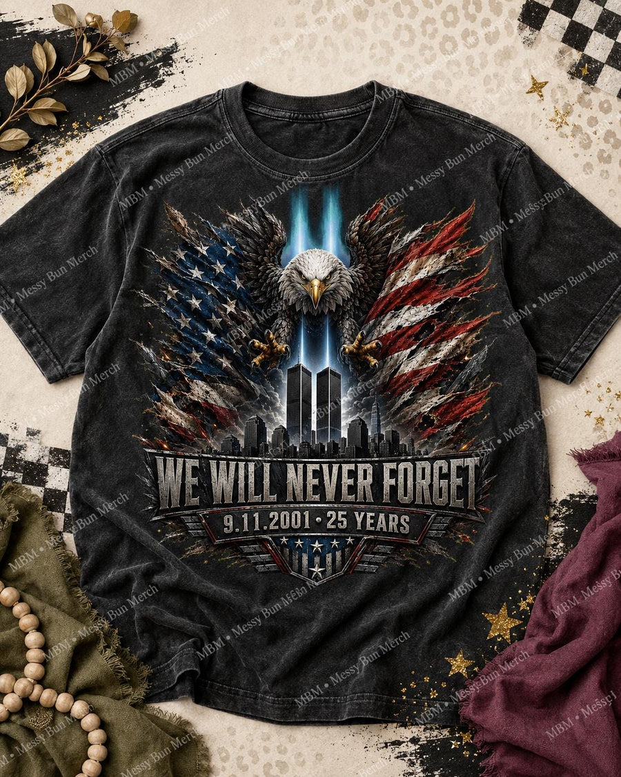 9/11 25th Anniversary Eagle Memorial PNG, Patriotic DTF Design (Digital Download)
