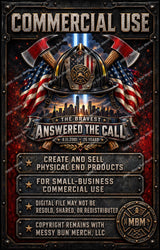 Firefighter 9/11 Memorial PNG | Answered Call Design (Digital Download)