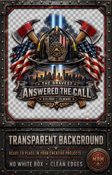 Firefighter 9/11 Memorial PNG | Answered Call Design (Digital Download)