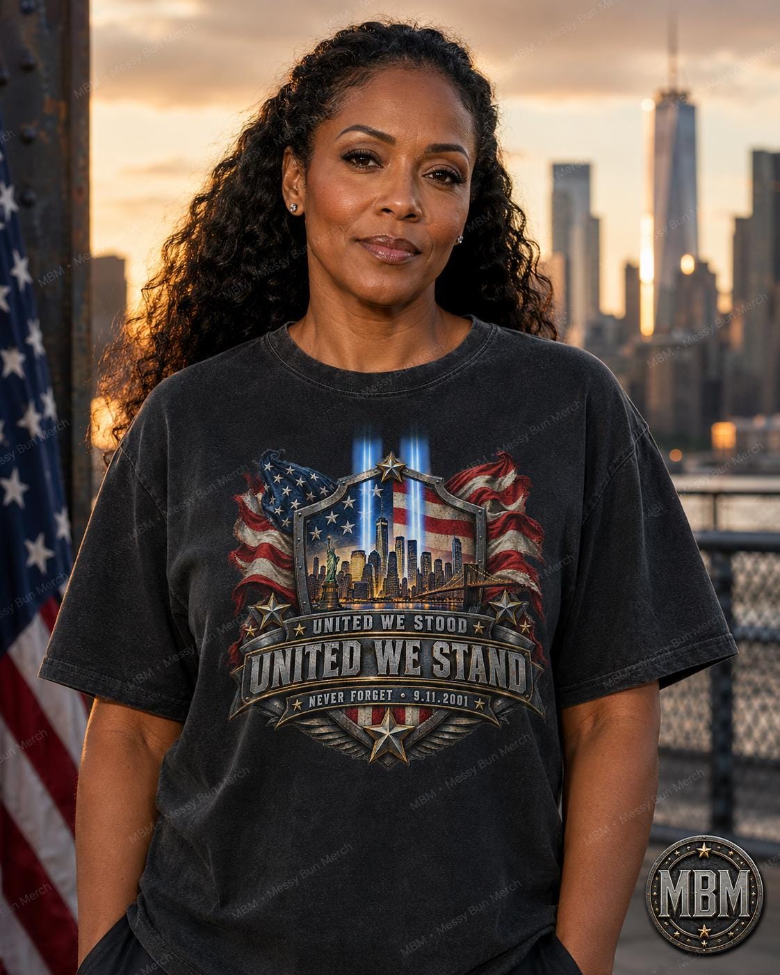 9/11 Memorial PNG | NYC Skyline Tribute, Statue of Liberty (Digital Download)