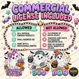 Kids Halloween Ghost PNG Bundle | Spooky Cutie, Little Boo, Hey Boo (Digital Download)
